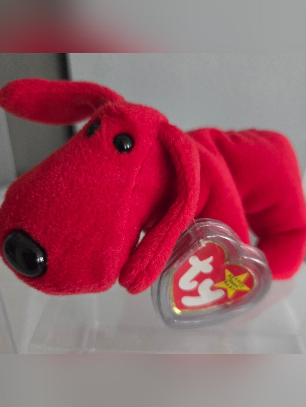 Ty Red Plush Dog Toy with Heart Tag